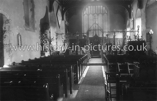 Interior, St Andrew's Church, Heybridge, Essex. c.1906